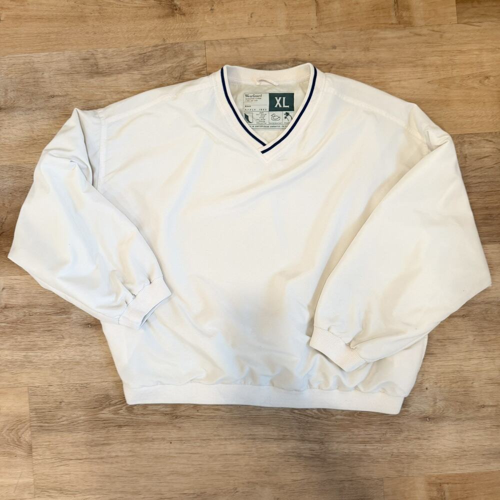 Vintage 90s Workwear WearGuard Pullover White Men’s XL Windproof Water Resistant